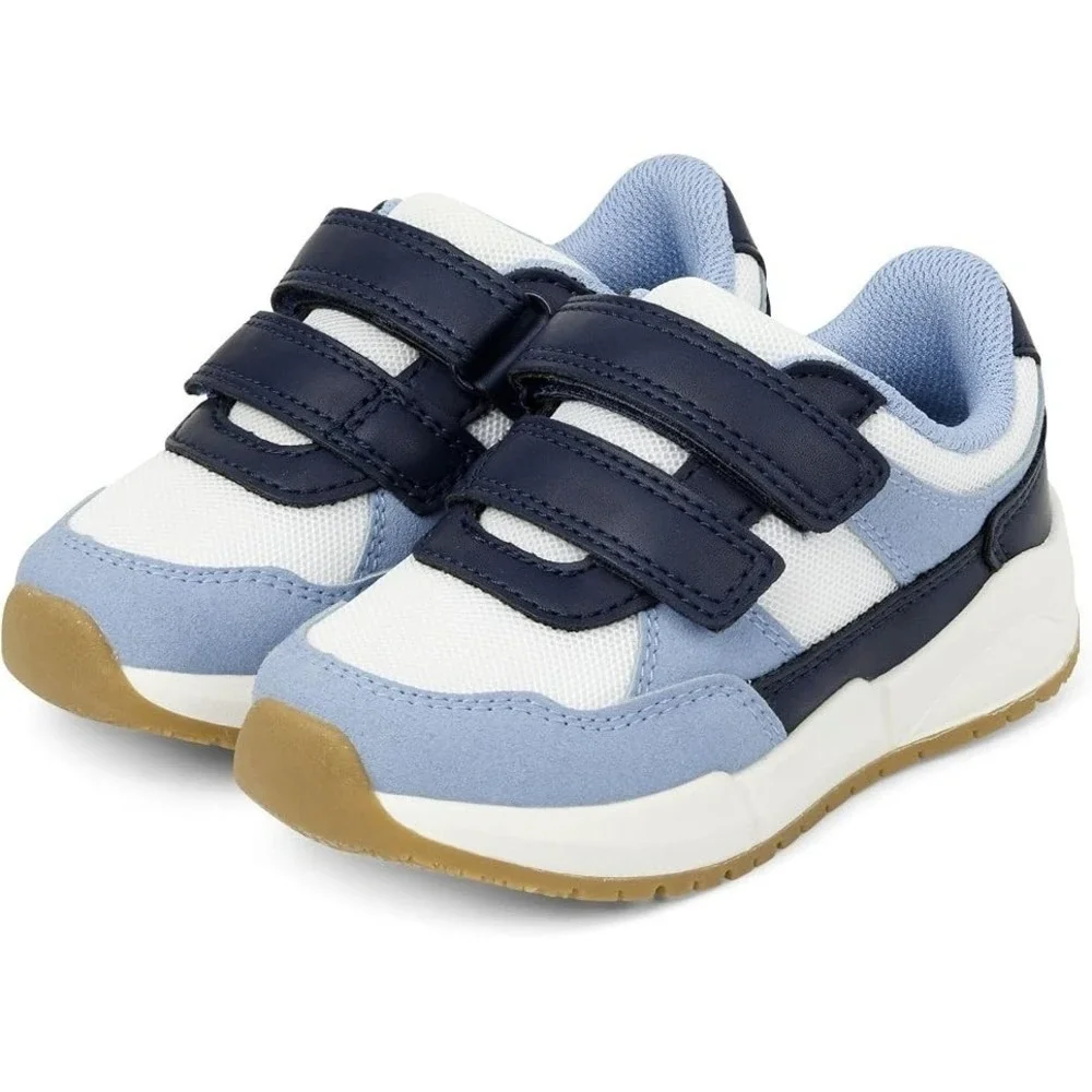 Gymboree Boys Kids Size 3 Colorblock Sneakers Little Essentials Blue Hook & Loop